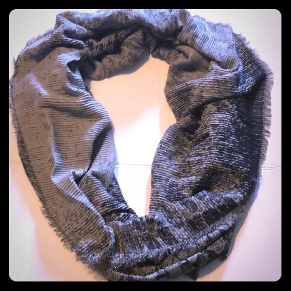 3/$15 or 5/$20 Gray and black infinity scarf new without tags